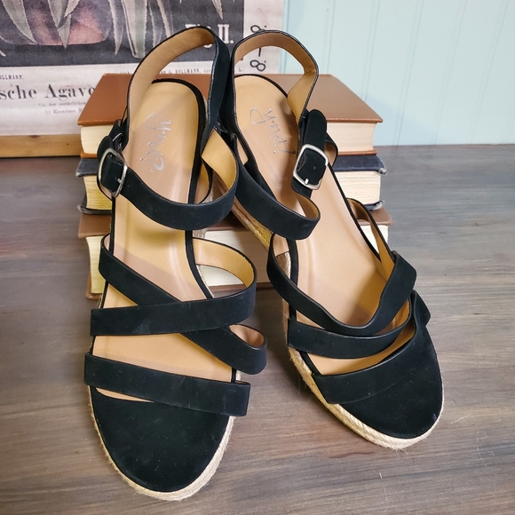 Y NOT Strappy Espadrille Wedge Sandals Summer Vacation womens sz 8 - Picture 7 of 7